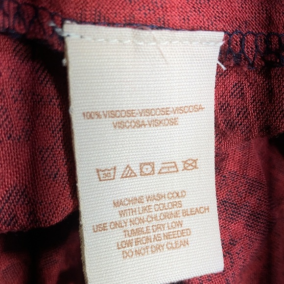 58-11 FREE PEOPLE red pack geometric double dutch flowy tank top M - Picture 10 of 10